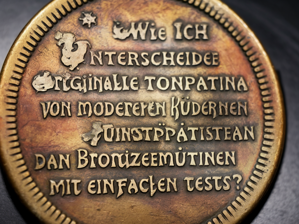 Wie unterscheide ich originale tonpatina von modernen kunstpatinen an bronzemünzen mit einfachen tests