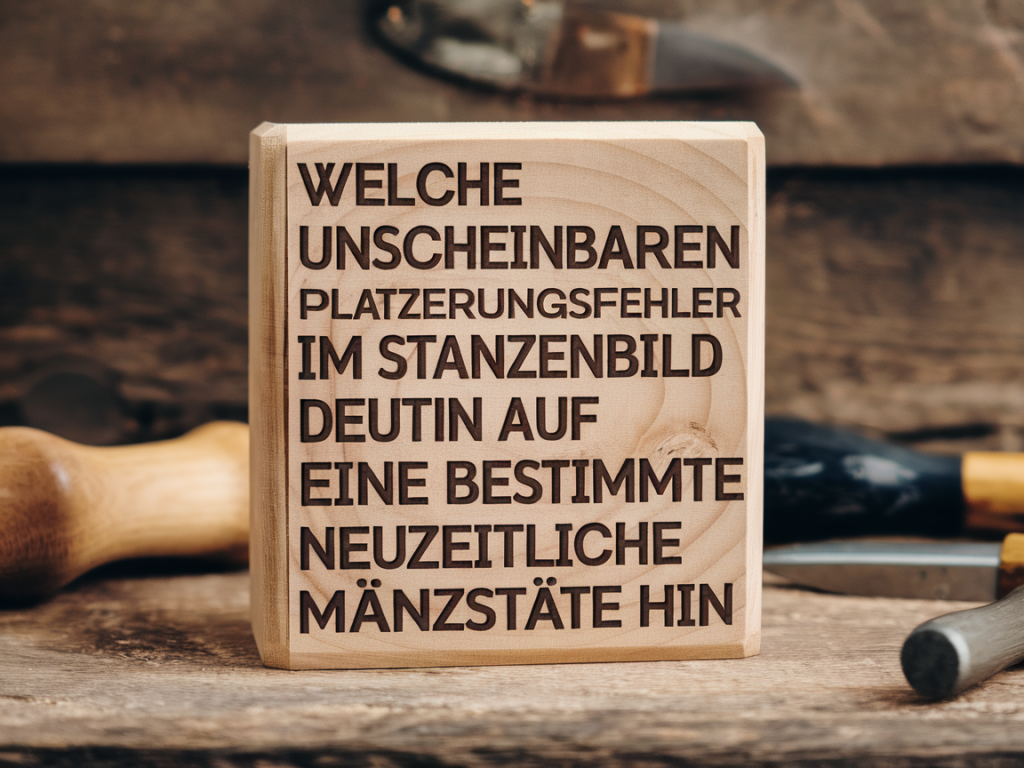 Welche unscheinbaren platzierungsfehler im stanzenbild deuten auf eine bestimmte neuzeitliche münzstätte hin