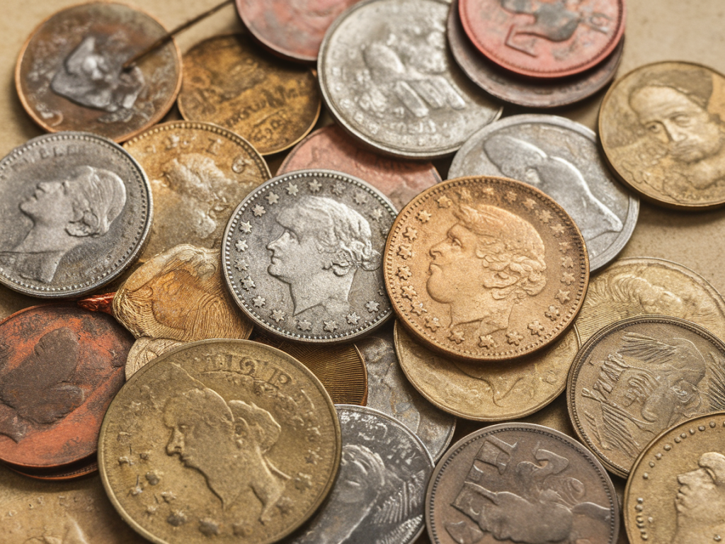 Wie erkennt man die genaue umlaufzeit einer münze anhand von verschleißmustern?